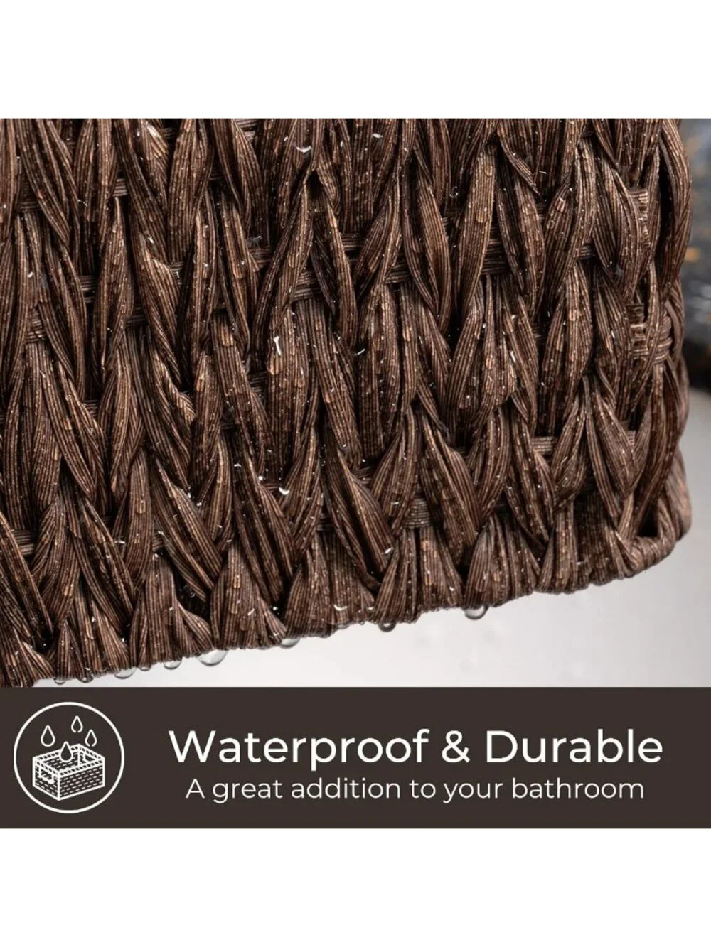 Stylish Waterproof Wicker Storage Baskets for Organizing Shelves & Pantry